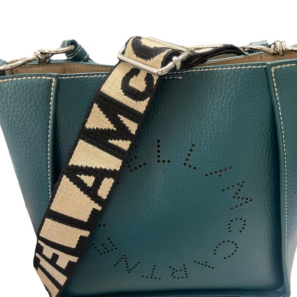 NEW STELLA MCCARTNEY PERFORATED LOGO SMALL CROSSBODY BAG - Picture 3 of 10
